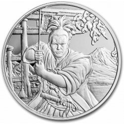 China mint Stříbrná mince Ancient Warriors Samurai Fiji 1 oz