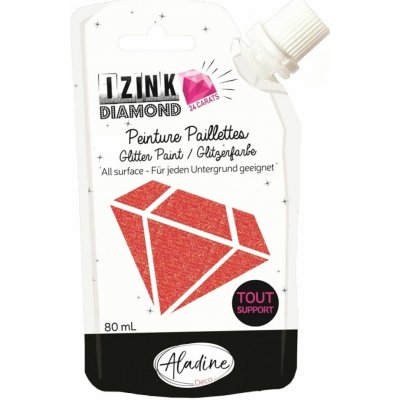 Izink Diamantová barva Aladine Diamond 24 Carats 80 ml červená – Zboží Dáma