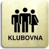 Piktogram Accept Piktogram "klubovna IV" (80 × 80 mm) (zlatá tabulka - černý tisk bez rámečku)