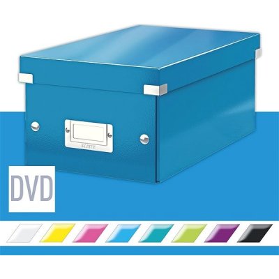 LEITZ WOW Click & Store DVD 20.6 x 14.7 x 35,2 cm, modrá – Hledejceny.cz