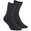 Netlačící dámské žebrované ponožky W.997 černá