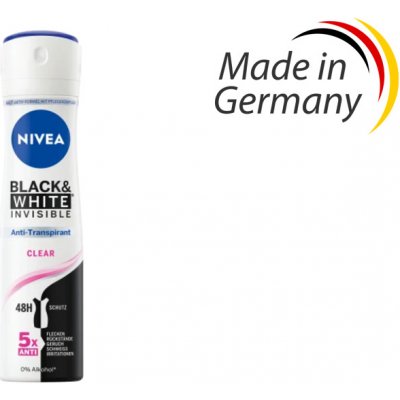 Nivea Invisible for Black & White Clear deospray 150 ml – Zboží Dáma