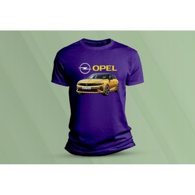 Sandratex dětské bavlněné tričko Opel Astra. purpurová