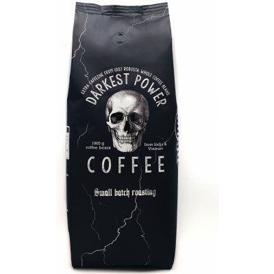 Guggenheimer káva Darkest Power Espresso 100% Robusta hodně kofeinu málo kyselin Silná crema 1 kg – Zboží Mobilmania