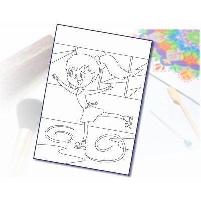 Radost v písku Šablona na pískování krasobruslařka A5 148 x 210 mm – Sleviste.cz