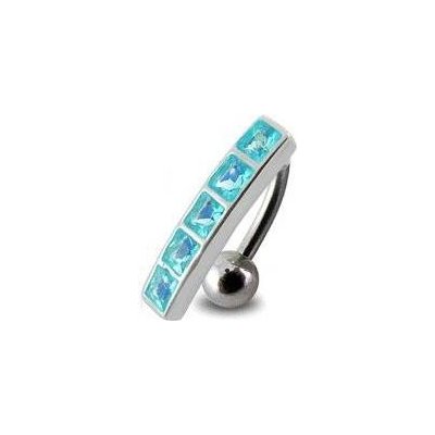 Šperky4U stříbrný piercing do pupíku se štítem obrácený BP01162-Q – Zbozi.Blesk.cz