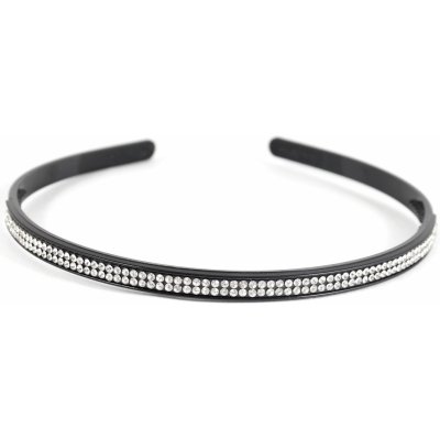 Čelenka do vlasů se štrasovými kamínky černá – Zboží Dáma