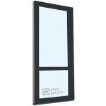 Kömmerling balkonové dveře 70 AD s příčkou levé antracit/antracit 80 x 220 cm s klikou+ PVC rám – Hledejceny.cz