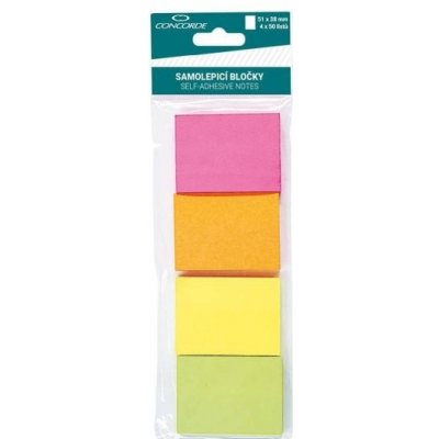 Bloček samolepicí 51x38 mm, 4x50 listů – Hledejceny.cz