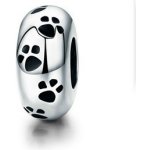 Nubis Stříbrný přívěšek korálek s tlapkami B0856 – Zboží Dáma