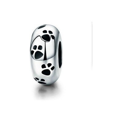 Nubis Stříbrný přívěšek korálek s tlapkami B0856 – Zboží Dáma