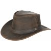 Klobouk Scippis Australský klobouk kožený Longford hnědá