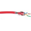 síťový kabel EFB 21.42.0901 S/FTP (PiMF), kulatý, kat.7, LSOH, lanko, 100m, červený