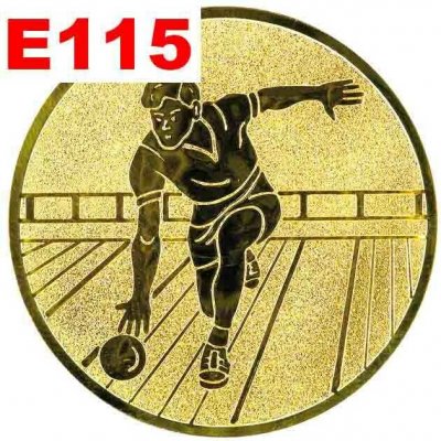 Emblém E115 BOWLING umístění na sportovní pohár nebo medaili 50 mm – Zboží Dáma