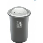 Plafor Koš odpadkový ke třídění odpadu 50l stříbrný – Zboží Dáma