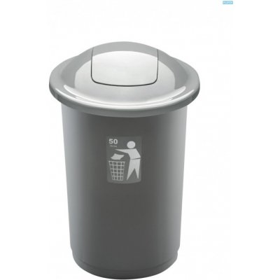 Plafor Koš odpadkový ke třídění odpadu 50l stříbrný – Zboží Dáma