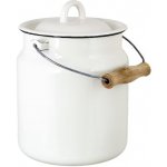 Strömshaga Bílá smaltovaná konvice na mléko Emil´s Enamel Offwhite 3L – Zboží Dáma