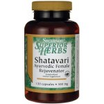 Swanson Shatavari Root Extract Standardized standardizovaný extrakt Chřest hroznovitý kořen 500 mg 120 kapslí – Zboží Mobilmania