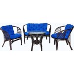 Aga Ratanová sestava Bahama Tmavě hnědá/Modrá – Zboží Dáma