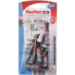 Vruty a hmoždinky Fischer 6 x 44 mm DUOBLADE+EASYHOOK, skobičky, sada – Hledejceny.cz