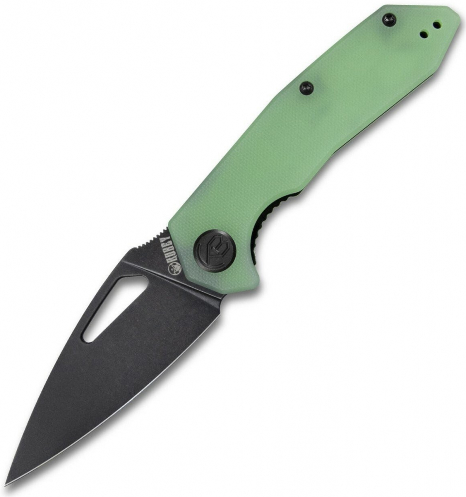 KUBEY Coeus Liner Lock Thumb Open Folding Knife Jade G10 Handle KU122E