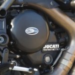 Kryty motoru RG Racing pro motocykly Ducati Diavel (spojka+vodní čerpadlo), černé (pár) – Sleviste.cz