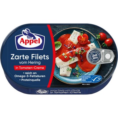 Appel Filety ze sleďů v rajčatové omáčce 200 g – Zboží Dáma