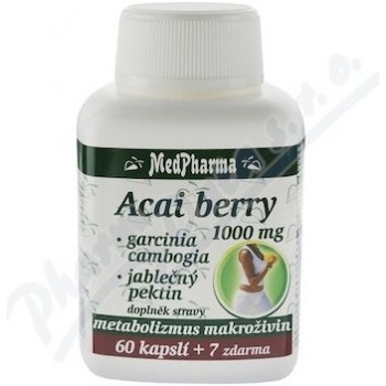 MedPharma Acai berry 1000 mg + garcinia cambogia + jabl. pektin 67 kapslí
