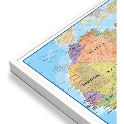 Maps International Afrika - nástěnná politická mapa 120 x 100cm Varianta: mapa v hliníkovém rámu, Provedení: bílý rám – Zbozi.Blesk.cz