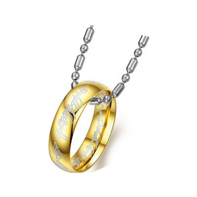 Origoska Řetízek prstýnek pán prstenů (lord of the rings) PP2 zlatá – Zboží Mobilmania