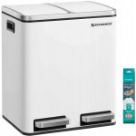 Songmics Koš na tříděný odpad 2 x 15 l bílý – Hledejceny.cz