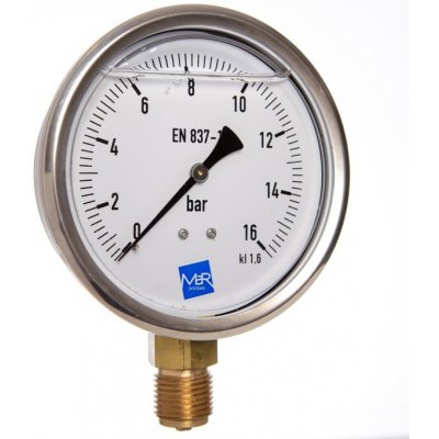 MANOMER manometr P300 / MI100G 0/16bar, G1/2" spodní přip. + glycerin – Hledejceny.cz