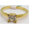 Prsteny Klenoty Budín Krásný mohutný zásnubní zlatý prsten se zirkonem HK1008