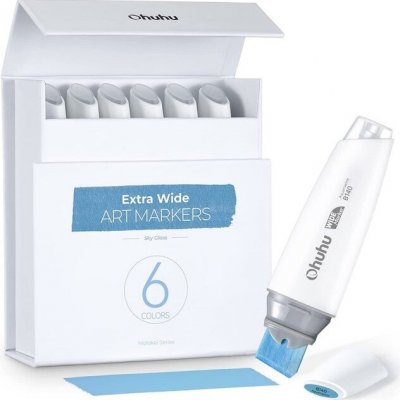 Ohuhu Kaligrafické fixy Extra Broad 6 ks Sky Glass – Hledejceny.cz