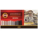 Koh-i-noor Gioconda Olejové křídy 8122 souprava 12 barev hnědé odstíny – Zboží Dáma