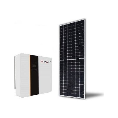 V-TAC Fotovoltaické panely 12 x 410Wp a on/off grid hybrid inverter 5kW – Zboží Mobilmania