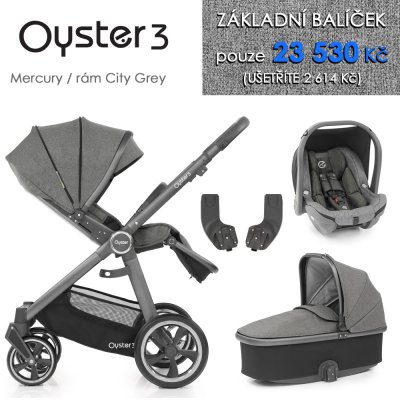 BabyStyle Oyster 3 set 4 v 1 Mercury City Grey 2021
