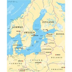 Specifikace Magnetická mapa Evropy, politická, bílo-modrá (samolepící  feretická fólie) 66 x 82 cm - Heureka.cz