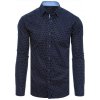 Pánská Košile Dstreet košile se vzorem Tmavě modrá DX2202