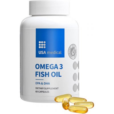 USA medical Omega 3 Fish Oil 60 kapslí