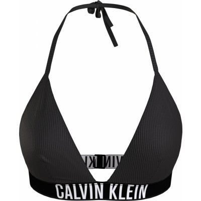 Calvin Klein dámské plavky horní díl Triangle Bikini Top Intense Power KW0KW01967BEH černá – Zboží Mobilmania