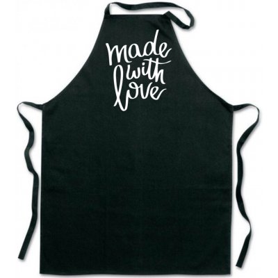 Povidlo.cz Zástěra Made with love Černá – Hledejceny.cz