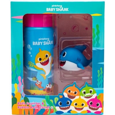 Pinkfong Baby Shark Bubble Bath Kit dětská Pěna do koupele 250 ml + hračka do koupele 1 ks dárková sada