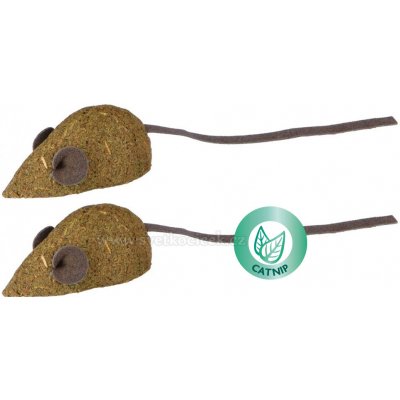 Trixie Myš catnip 5 cm s koženým ocáskem - 2 ks v balení – Zboží Mobilmania