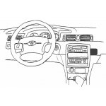 Konzole pro držák mobilního telefonu do Toyota Camry