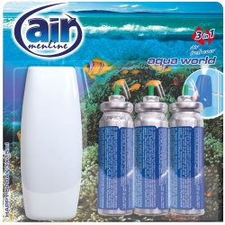 Air Menline Aqua World Happy Osvěžovač vzduchu náhradní náplně 3 x 15 ml sprej