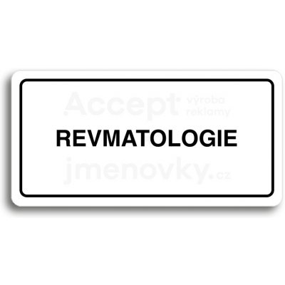 ACCEPT Piktogram REVMATOLOGIE - bílá tabulka - černý tisk – Hledejceny.cz