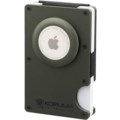 Koruma Hliníkové pouzdro na karty s držákem AirTag od Apple zelené – Zboží Mobilmania