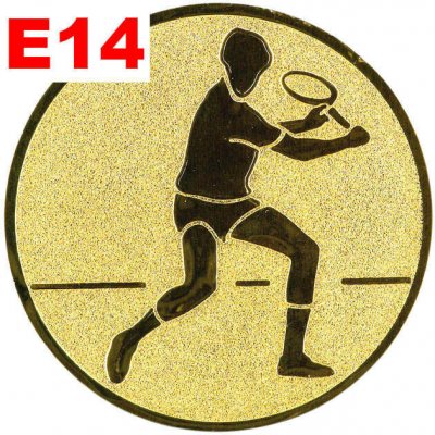 Emblém E14 TENISTA umístění na sportovní pohár nebo medaili 50 mm – Hledejceny.cz