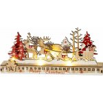 MagicHome Dekorace Santa na saních, 8xLED teplá bílá, 2xAAA, IP20, 35x6x16 cm – Hledejceny.cz